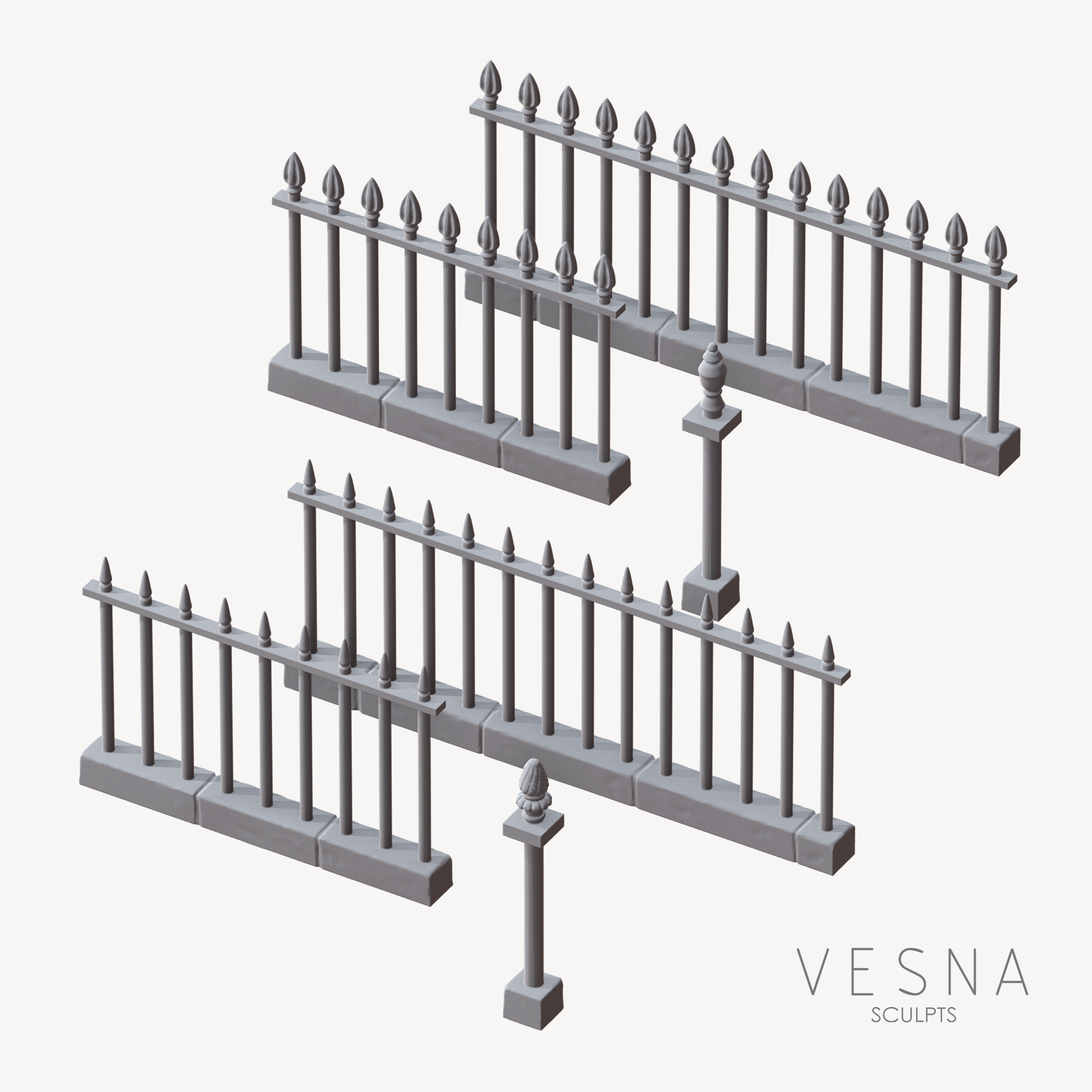 VICTORIAN CITY - IRON FENCE